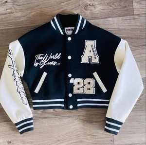 Chaqueta Varsity Acolchada con Capucha, Unisex, Casual, Resistente al Viento, de Lona, con Bordado Chenille, Forro de Algodón/Lana, Personalizable, al por Mayor - Product Image 5