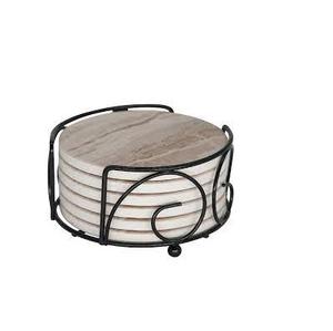 Posavasos de piedra metálica para posavasos redondos y cuadrados con capacidad para 4 posavasos y tamaño personalizado - Product Image 5