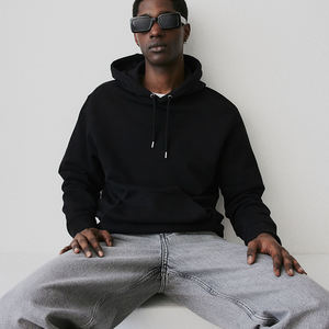 Venta al por mayor 500gsm Sudadera con capucha en blanco algodón entrenamiento Sudadera con capucha caída del hombro inalámbrico Sudadera con capucha de los hombres de gran tamaño - Product Image 6