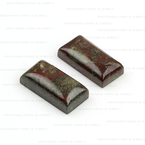 หินแจสเปอร์เลือดมังกรธรรมชาติขายดี ขนาด 9x18 มม. ทรงสี่เหลี่ยมแบน แบบคาโบชอง สำหรับทำเครื่องประดับ จำหน่ายโดยผู้ผลิต - Product Image 3