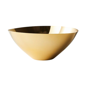 Bol de service en métal doré de forme ronde de qualité supérieure porte-dessert accessoires de cuisine pour collations bol de service en vente - Product Image 4