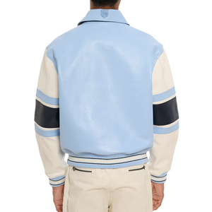 Chaqueta Bomber de cuero de alta calidad en diseño único de color sólido con cierre sólido Precio al por mayor MOQ bajo Nueva condición - Product Image 3