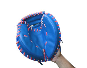 Manopla de béisbol de alta calidad personalizable 100% de servicio OEM con cordones de contraste rojo y blanco con el mejor diseño - Product Image 1