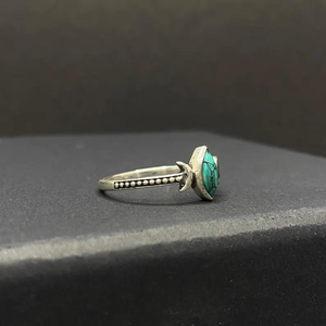 Nouvelle bague en argent sterling 925 de forme marquise turquoise, faite à la main, pierre de naissance de décembre, bijoux bohèmes pour femmes à prix de gros - Product Image 2