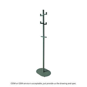 Soporte de ropa de metal contemporáneo Organizador de múltiples ganchos Construcción de acero duradero - Product Image 1