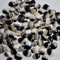 Prix de gros de qualité supérieure pierres précieuses en agate à bandes pierre précieuse incroyable cabochon en agate à bandes de haute qualité pour bijoux
