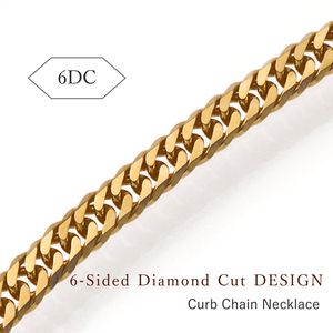 Gran calidad, costo de fábrica, 40cm10g, diseño de corte de diamante de 6 caras, cadena de collar llena de oro K18 - Product Image 3