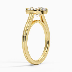 Estilo clásico 1ct Lab Grown Diamond Oval Cut 14K Oro sólido Solitario único Anillo de joyería de compromiso para unisex al mejor precio - Product Image 2