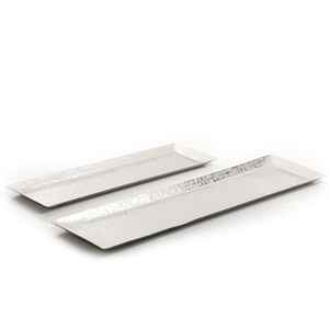 Plateau de service en métal plaqué argent ovale de conception Standard royale, plateau de service de petit déjeuner, plateau de transport de nourriture décoratif en gros - Product Image 3