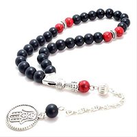 Perles de prière en bois rondes 33 et 100 pièces Design de mode musulman islamique bois Tasbeeh chapelet perles de prière Tasbih naturelles