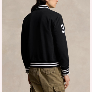 Chaqueta universitaria personalizada para hombre, chaqueta con letras de béisbol al por mayor para hombre, chaqueta bomber universitaria con mangas de cuero y mezcla de lana - Product Image 2