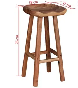 Wood Bar Stool Competitive Price High Quality Product Trend Furniture Wood Customized Accept Order Graphic