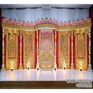 พิเศษอินเดียใต้งานแต่งงานต้อนรับปาร์ตี้เวทีแบบดั้งเดิมเวทีหมั้นภาษาทามิลพิธีแหวนแต่งงานต้อนรับเวที - Product Image 1