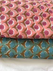 Tissu en coton pour vêtements de fête imprimé de blocs floraux pour enfants artisanat et art matelassage tissu de couture de cour ethnique léger - Product Image 3