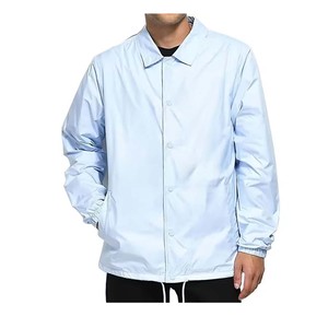 Veste coupe-vent en satin pour hommes, patchs de broderie tout autour, veste coupe-vent populaire - Product Image 3