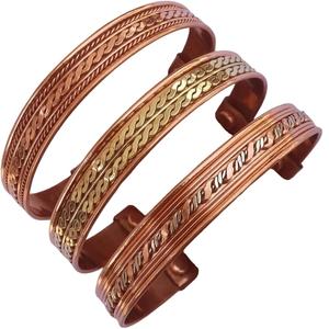 Fancy Magnetic <b>Copper</b> Bracelet with Steel Wire Wearing It Has Health Benefits Magnetic Therapy <b>Copper</b> Cuff Bracelet - Product Image 3