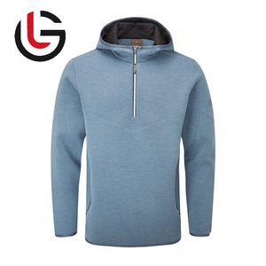 เสื้อฮู้ดผ้าฟลีซผ้าฝ้าย100% สไตล์วินเทจสำหรับผู้ชายซิปครึ่งฤดูหนาวอบอุ่นไม่มีซับในสวมใส่สบายปรับแต่งได้ตามต้องการ - Product Image 1