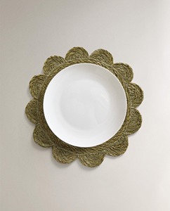 Napperon floral en jonc de mer Produits écologiques Napperon fabriqué au Vietnam Décoration de table en gros - Product Image 2