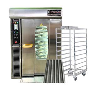Fours à pain industriels de bonne qualité Four industriel à 10 plateaux Équipement de fabrication de pain Support technique vidéo Four rotatif Kien An - Product Image 6