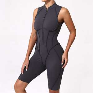 Mono de entrenamiento para mujer, ropa deportiva elástica, ropa deportiva sin mangas, elegante entrenamiento, Yoga, traje para correr - Product Image 2
