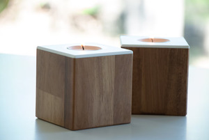 Bougeoir fait main/T Light pour la décoration de la maison Bougeoir en bois d'acacia Bougeoir en bois Bougeoir moderne en bois léger - Product Image 3