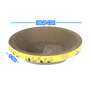 Moderna e Lussuosa Tiragraffi Grande per Gatti in Cartone Reversibile con Letto Interattivo in Legno e Giocattolo, Cuccia per Gatti in Materiale Sisal - Product Image 5