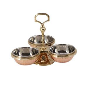 Accessoires de décoration de table Bol à fruits en verre avec support en incrustation d'os Design fabuleux Bol de serveur de fruits profond arrondi - Product Image 6