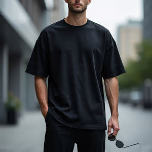 T-shirts à épaules tombantes pour hommes T-shirts à manches courtes à panneaux multiples T-shirts pour hommes décontractés pour la course à pied et le fitness T-shirts surdimensionnés pour hommes - Product Image 6