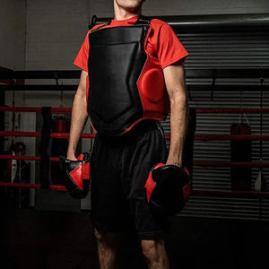 Garde de poitrine de boxe en cuir véritable de qualité supérieure nouveauté coup de pied boxe combat entraînement protecteur de corps gardes de poitrine pour hommes - Product Image 5