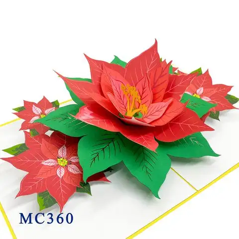 Papillon chaud fleurs Pop Up carte à la main papier artisanat 3D papier de voeux Vietnam artisanat cadeaux faits à la main carte de voeux