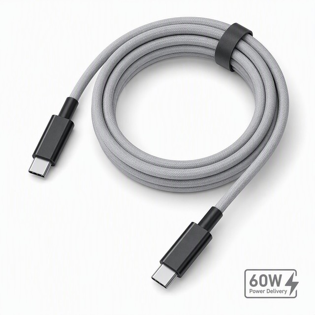 USB4 Dual-Head Type-C 40Gbps 240W Fast Charging 8K Nylon Braided Jacket Pure Copper Conductor Mobile Phone Cable