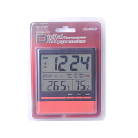 CX-318S higrometer dinding, Monitor suhu rumah portabel Mini dalam ruangan LCD Digital tahan lama bertenaga baterai plastik