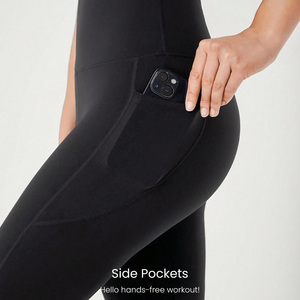 Ensemble t-shirt et legging pour femmes en gros tissu respirant de qualité supérieure vêtements d'entraînement impression personnalisée marque de marque privée - Product Image 5