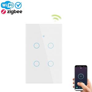 Interruptor de Pared Inteligente Retro <span class=keywords><strong>con</strong></span> Pantalla Táctil, Marco de Aluminio, Panel de Vidrio Templado, Zigbee 3.0, Compatible <span class=keywords><strong>con</strong></span> App Smart Life y HomeKit - Product Image 4