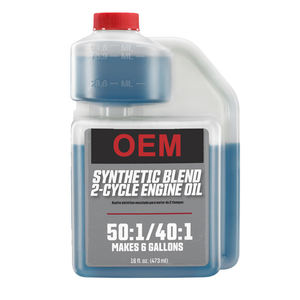 Óleo de Ciclo 2T Premium Azul Personalizado OEM 8 Fl Oz Garrafa de Dosagem de Duplo Pescoço para Máquinas de Jardim Óleo de Motor de Dois Tempos - Product Image 5
