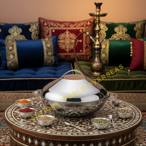 Casserole isotherme en acier inoxydable, finition argentée, durable, antiadhésive, bol de service de 26 cm avec couvercle, cuisine, salle à manger, hôtel - Product Image 6