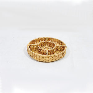 ถาดเสิร์ฟผักตบชวาแบบมีช่องแบ่งสำหรับใส่ขนม ถั่ว ลูกอม รูปทรงกลม - Product Image 3