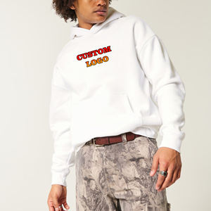 Top vente article basics sweats à capuche pour hommes 100% coton surdimensionné logo imprimé personnalisé respirant coupe ample couleur unie capuche pour hommes - Product Image 6