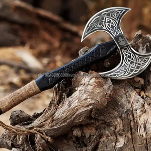 Hachas de acero de Damasco de alta calidad MS-Factory uso multiusos con mango de madera personalizable OEM logotipo personalizado diseño Popular - Product Image 1