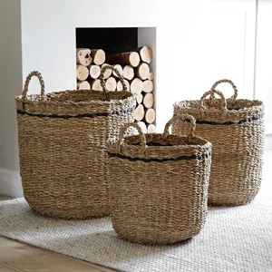 100% Natural <b>Seagrass</b> <b>Storage</b> <b>Basket</b> Eco-friendly <b>Basket</b> <b>Seagrass</b> <b>Basket</b> Home Decoration Vietnamese Manufacturer ODM/OEM - Product Image 4
