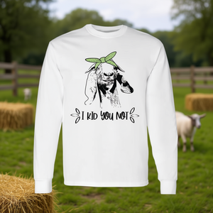 เสื้อยืดแขนยาวสำหรับคนรักสัตว์เลี้ยง Kid Pun For Farmers - Product Image 3