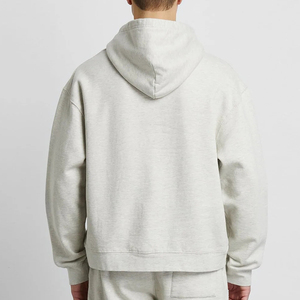 Hombres 100% algodón personalizado Logo blanco gota hombro sudaderas con capucha Sudadera con capucha jersey de gran tamaño pintura peso pesado sudaderas con capucha para hombres - Product Image 3