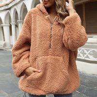 Manteau cardigan réversible en fourrure sherpa avec doublure en cachemire épaisse et chaude pour femme, respirant, imperméable, grande taille, avec fermeture éclair