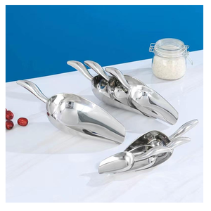 ที่ตักน้ำแข็งทำจากสเตนเลสสตีลที่ตัก304สำหรับบาร์บีคิวที่ตักน้ำแข็งที่ตักขนมบาร์น้ำแข็งบุฟเฟ่ต์อาหาร - Product Image 2