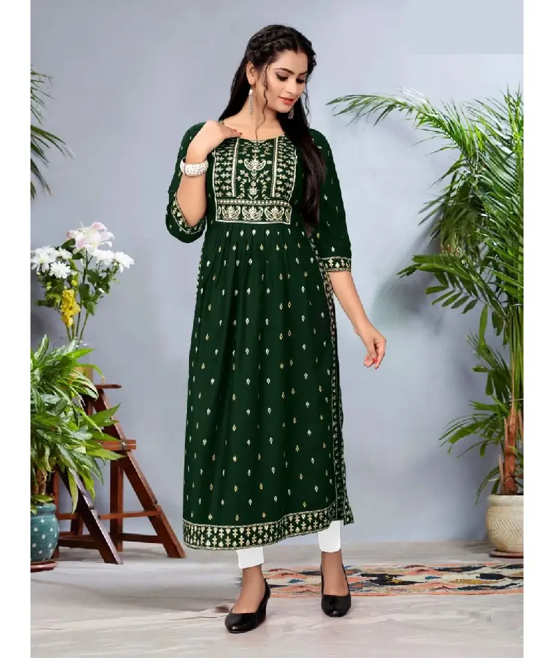 Groothandelsprijs Indiase Handgemaakte Blokbedrukte Kurtis-Jurken Vervaardigen En Groothandelsprijs Trouwkleding Salwar Kameez-Pak