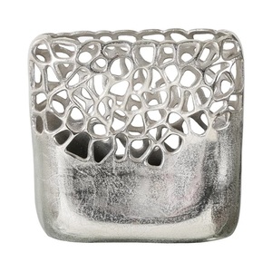 แจกันดอกไม้โลหะสีด้านสไตล์วินเทจดีไซน์ทันสมัยโลโก้กำหนดขนาดได้เองสำหรับห้องนั่งเล่นงานแต่งงานอลูมิเนียม - Product Image 6