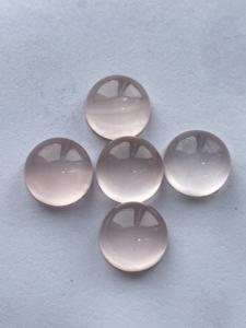 ทรงกลมโรสควอตซ์สีชมพูธรรมชาติขนาด3มม. ถึง11มม. เหลี่ยมเพชรพลอยทรงหลวมสีชมพูโรสควอตซ์ - Product Image 2