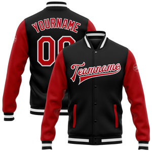 Parche bordado personalizado de alta calidad Vintage Letterman Varsity chaqueta de béisbol para hombres tela de lona mangas de cuero al por mayor - Product Image 1