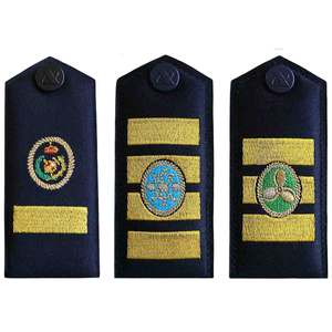 Hombreras de la Marina Alemana, Capitán de Corvette, Superventas, Tela Bordada en Oro, Insignia para Coser, Piloto de Línea Aérea Negra - Product Image 2