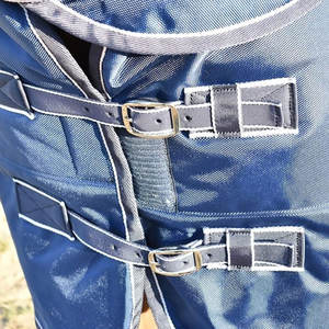 Gran oferta de productos de equipo para caballos, conjunto de alfombra de espectáculo de algodón de caballo estable transpirable con cubierta para el cuello, alfombras de caballo transpirables impermeables - Product Image 5